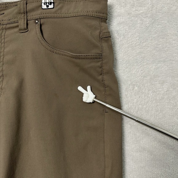 Prana Men's Pants Born From The Experience Slim Fit Brown 33x31.5 Hiking —READ - Picture 10 of 12